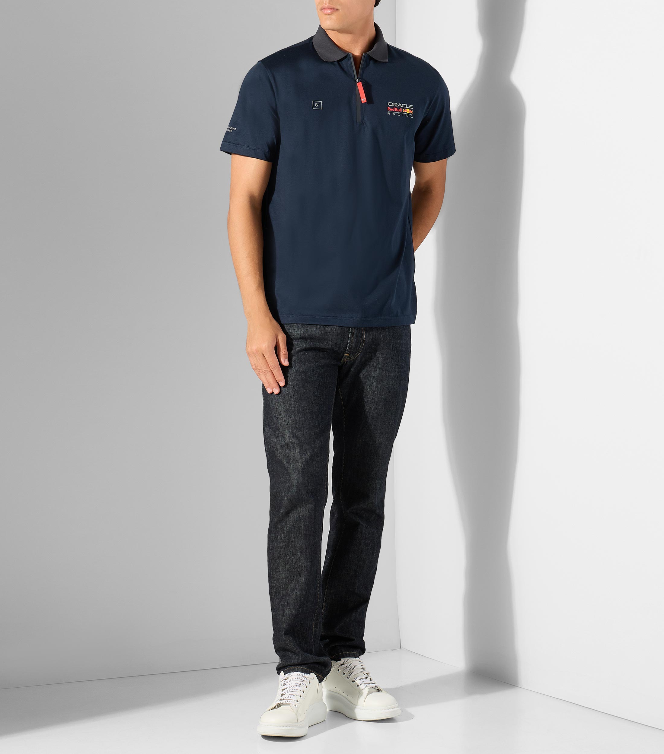 Playera tipo polo manga corta lisa Hombre